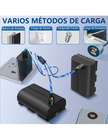 Batería recargable Artman LP-E6NH 2-Pack 2500mAh Type-C