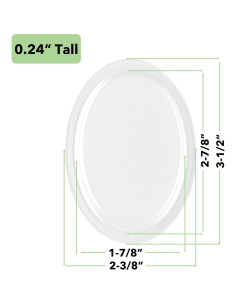 Cubiertas Shaker Transparentes 3D Briartw 20 Pcs 8.89 cm 2