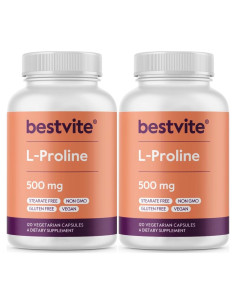 Bestvite L-Prolina 500mg 240 Cápsulas Veganas Sin Gluten