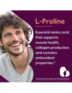 Bestvite L-Prolina 500mg 240 Cápsulas Veganas Sin Gluten 2