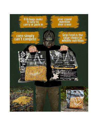 Atractivo para ciervos Grip 'N Go 3.63 kg - Nutrición y Sabor