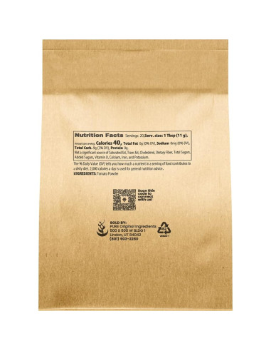 Polvo de Tomate Orgánico Puros 226.8g - Salsas y Sopas