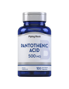 Ácido Pantoténico Piping Rock 500mg - 100 Cápsulas Sin OGM