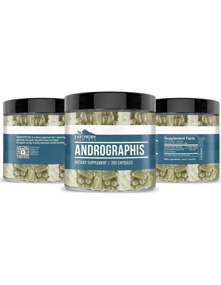 Cápsulas de Andrographis Paniculata Elementos de la Tierra 200
