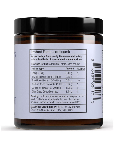 Bark & Whiskers Suplemento Antiestrés para Perros y Gatos 36.8 g