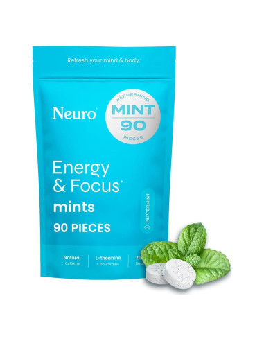 Mentas Energéticas Neuro Sin Azúcar 90 ct - 80mg Cafeína