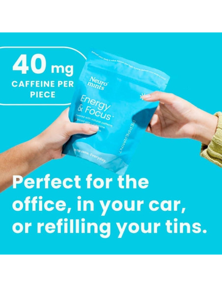 Mentas Energéticas Neuro Sin Azúcar 90 ct - 80mg Cafeína