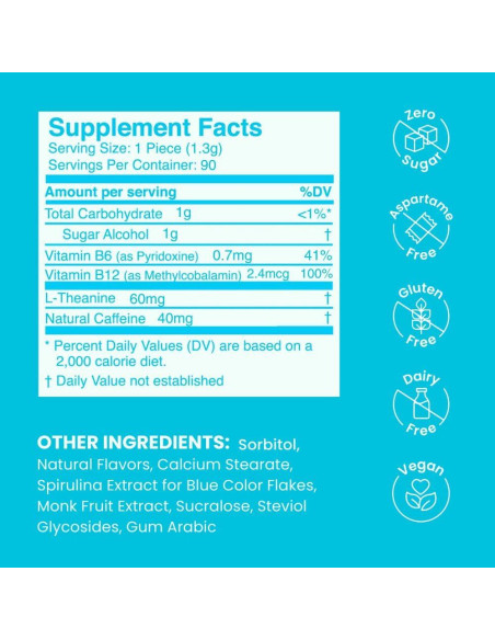 Mentas Energéticas Neuro Sin Azúcar 90 ct - 80mg Cafeína