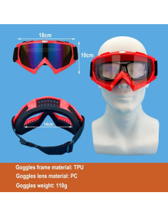 Gafas de motocross LJDJ Lj24-06 Naranja y coloridas 2