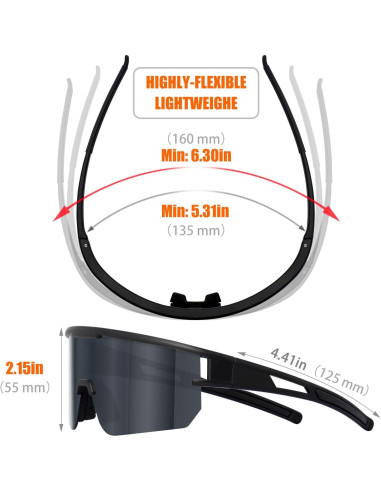 Gafas de ciclismo VEWOE modelo Ve-JH156 UV400 polarizadas