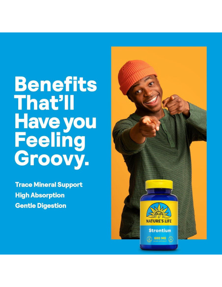 Citrato de Estroncio 680mg Naturaleza Vida - Suplemento Vegetariano