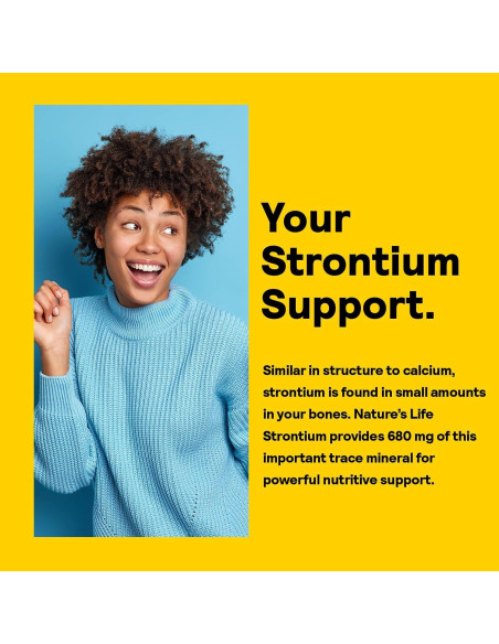 Citrato de Estroncio 680mg Naturaleza Vida - Suplemento Vegetariano