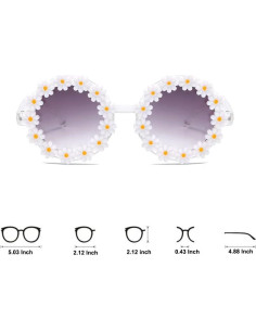 Gafas de sol redondas para niñas OZPYKAE con UV 400 2