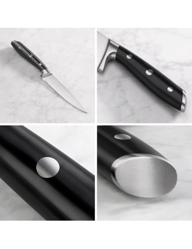 Cuchillo de Utilidad Serrado Cangshan ALPS 502759 12.7 cm Negro