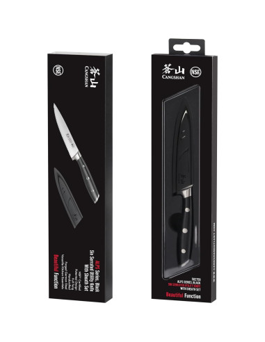 Cuchillo de Utilidad Serrado Cangshan ALPS 502759 12.7 cm Negro