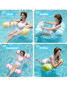 Flotador de Hamaca Sloosh 4-en-1 PVC 121.92x80.01cm 2