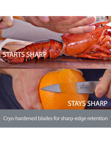 Cuchillo de Pelar Curvado All-Clad 3.5" Acero Inoxidable