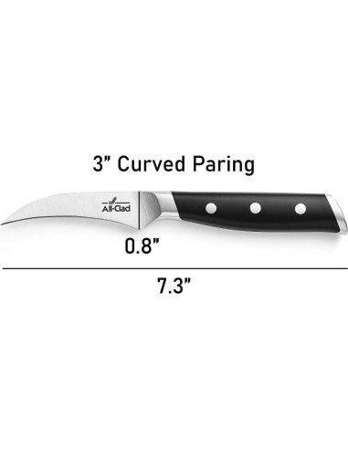 Cuchillo de Pelar Curvado All-Clad 3.5" Acero Inoxidable