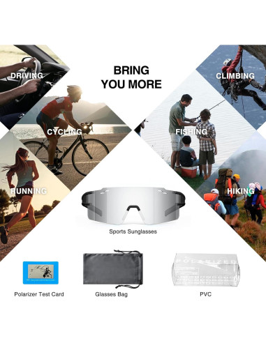 Gafas de Ciclismo FMY UV400 Polarizadas para Deportes