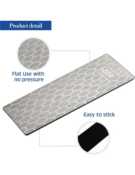 Piedra de Afilar de Diamante Honoson 4 Piezas 15x6.3cm 400/600/1000/1200 Grit