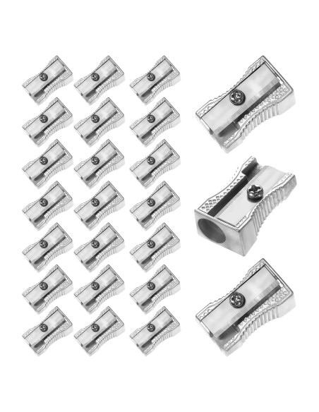 24 Sacapuntas Manuales Metálicos Xthrotsenk Un Solo Orificio