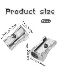 24 Sacapuntas Manuales Metálicos Xthrotsenk Un Solo Orificio 2