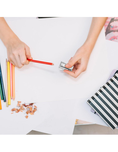 24 Sacapuntas Manuales Metálicos Xthrotsenk Un Solo Orificio