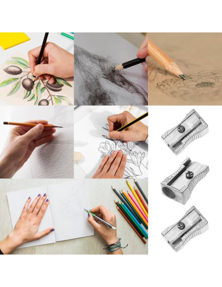 24 Sacapuntas Manuales Metálicos Xthrotsenk Un Solo Orificio