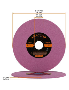 Rueda de Afilado de Motosierra AmaCupid 146 mm Óxido de Cromo 2