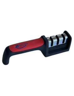 Afilador de Cuchillos Eloa360 - Manual 3 Etapas, Negro/Rojo