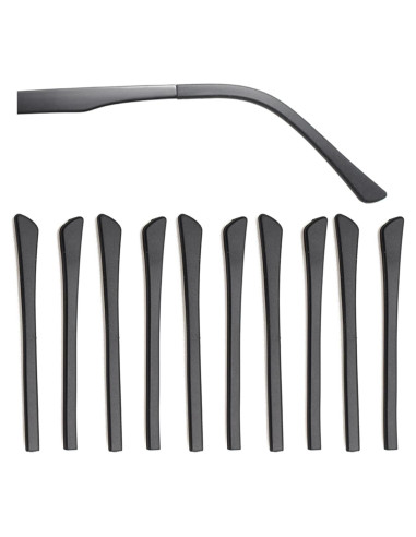 5 Pares Puntas Silicona Antideslizantes Gafas KECHIO Negro