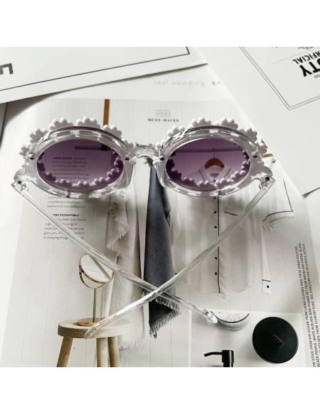 Gafas de sol redondas para niñas OZPYKAE con UV 400 Gafas de sol redondas para niñas OZPYKAE con UV 400