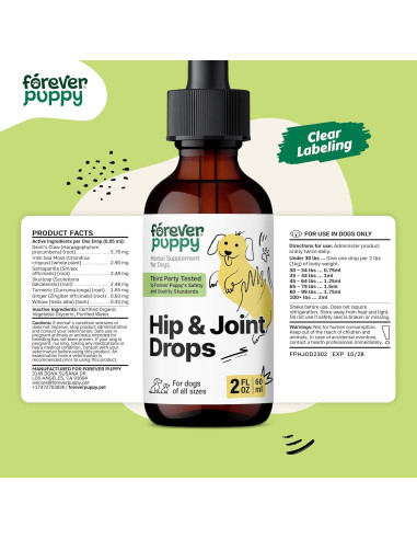 Gotas para Caderas y Articulaciones Forever Puppy 59 ml