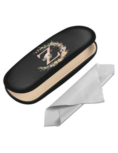 Estuche Duro para Gafas con Letra Inicial - Cuero PU