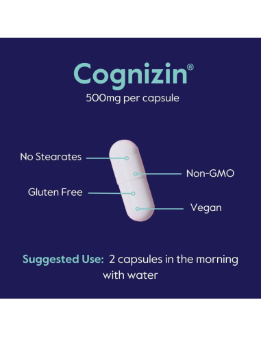 Cognizin Citicolina 500mg Bestvite 60 Cápsulas Veganas