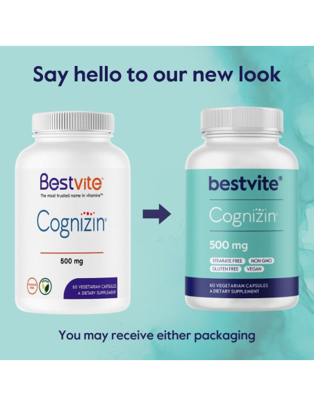 Cognizin Citicolina 500mg Bestvite 60 Cápsulas Veganas
