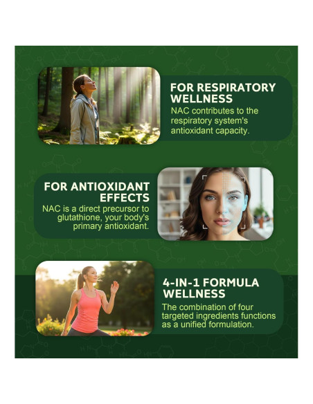 Suplemento NAC 1200mg Clarusph - Antioxidante Respiratorio 90 Cápsulas