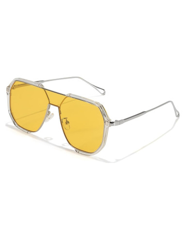 Gafas de sol aviador SODQW retro UV400 unisex grandes