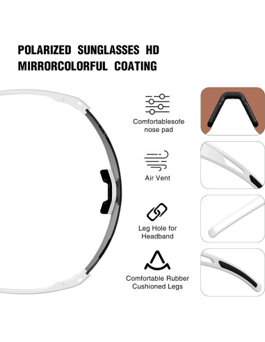 Gafas de Ciclismo FMY UV400 Polarizadas para Deportes