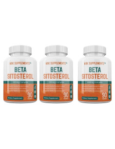 3 Botellas Beta Sitosterol 800mg - 270 Cápsulas Soporte Prostático