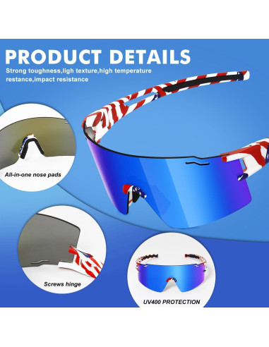 Gafas de Ciclismo FMY UV400 Polarizadas para Deportes