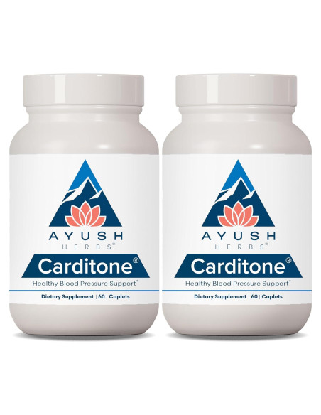 Ayush Herbs Carditone - Suplemento Natural para el Corazón 60 Tabletas