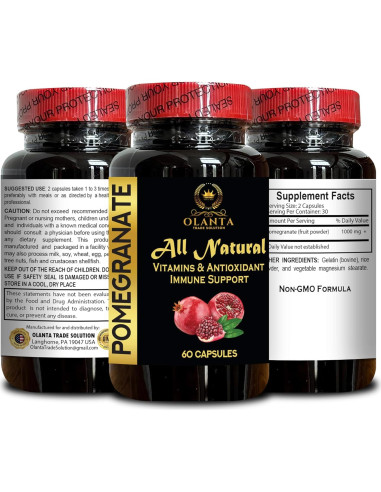 120 Cápsulas Veganas Vitalabs - Suplemento de Granada Antioxidante