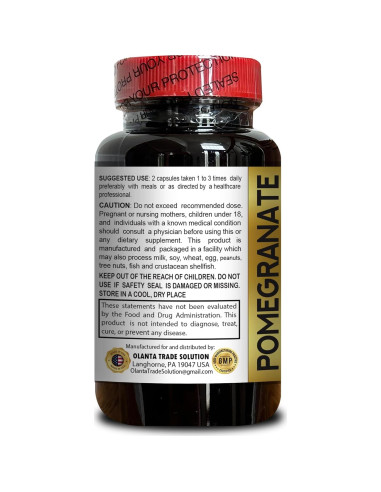 120 Cápsulas Veganas Vitalabs - Suplemento de Granada Antioxidante