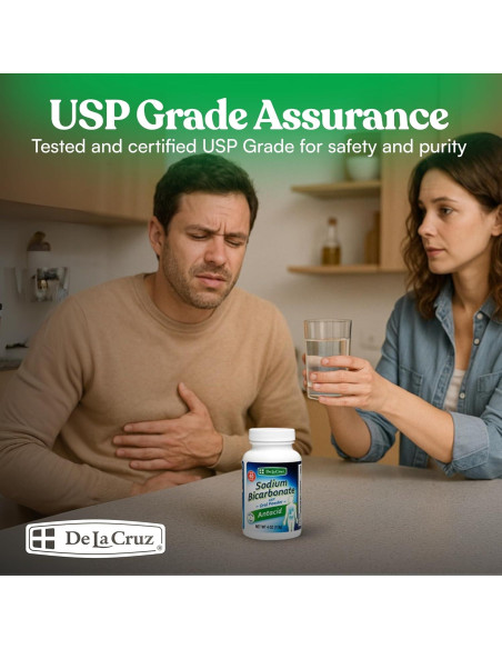 Bicarbonato de Sodio Puro De La Cruz 113.4 g - Antiácido Natural
