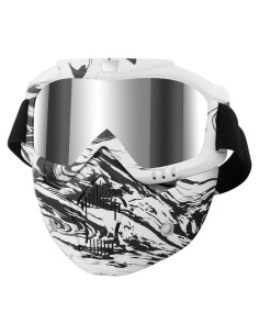 Gafas de Motocicleta GGBuy con Máscara Desmontable Anti-vaho