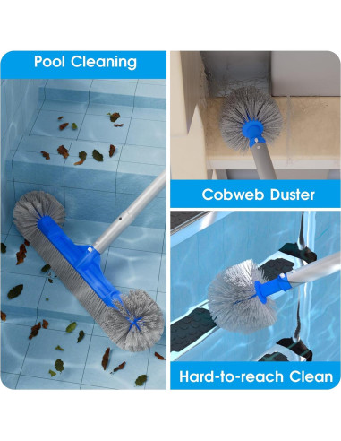 Juego de Cepillos para Piscina TidyMister 20'' con Polo 2-en-1