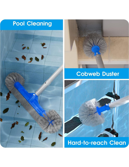 Juego de Cepillos para Piscina TidyMister 20'' con Polo 2-en-1