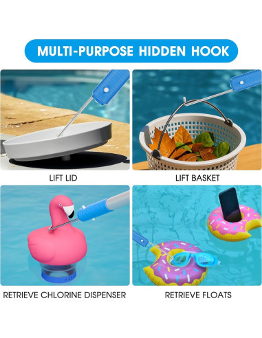 Juego de Cepillos para Piscina TidyMister 20'' con Polo 2-en-1