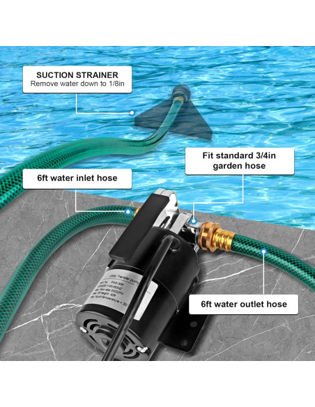 Bomba de Transferencia de Agua FIDISP 115V 1/10HP 5.5 GPM